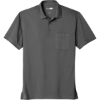 Custom CornerStone Industrial Snag-Proof Pique Pocket Polo. Charcoal Gray