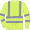 Custom CornerStone - ANSI 107 Class 3 Long Sleeve Snag-Resistant Reflective T-Shirt. Safety Yellow/Reflective Silver
