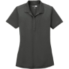 Custom CornerStone Womens Select Lightweight Snag-Proof Polo. Charcoal Gray