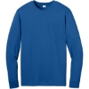 Custom CornerStone Workwear Pro Long Sleeve Pocket Tee Royal Blue