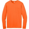 Custom CornerStone Workwear Pro Long Sleeve Pocket Tee Safety Orange