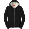 Custom CornerStone Heavyweight Sherpa-Lined Hooded Fleece Jacket. Black