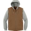 Custom CornerStone Duck Fleece Full-Zip Hooded Jacket Duck Brown/Heather Gray