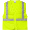 Custom CornerStone ANSI 107 Class 2 Economy Mesh Zippered Vest. Safety Yellow/Silver