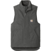 Custom Carhartt Sherpa-Lined Mock Neck Vest Gravel Gray