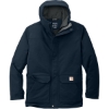 Custom Carhartt Super Dux Insulated Hooded Coat Navy Blue