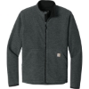 Custom Carhartt Textured Full-Zip Fleece Jacket Carbon Heather Gray