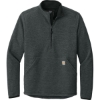 Custom Carhartt Textured 1/2-Zip Fleece Jacket Carbon Heather Gray