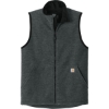 Custom Carhartt Textured Fleece Vest Carbon Heather Gray