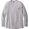 Custom Carhartt Force Long Sleeve Pocket T-Shirt HthrGrey