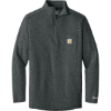 Custom Carhartt Force 1/4-Zip Long Sleeve T-Shirt Carbon Heather Gray