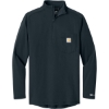 Custom Carhartt Force 1/4-Zip Long Sleeve T-Shirt Navy Blue