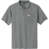 Custom Carhartt Force Snag-Resistant Pocket Polo Asphalt Gray