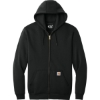 Custom Carhartt Midweight Hooded Zip-Front Sweatshirt. Black