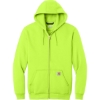 Custom Carhartt Midweight Hooded Zip-Front Sweatshirt. Brite Lime Green