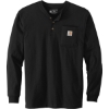 Custom Carhartt Long Sleeve Henley T-Shirt Black