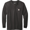 Custom Carhartt Long Sleeve Henley T-Shirt Carbon Heather Gray