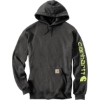 Custom Carhartt Midweight Hooded Logo Sweatshirt Carbon Heather Gray