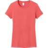 Custom District Womens Perfect Weight Tee. Coral