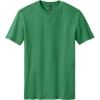 Custom District Perfect Blend CVC Tee. Heathered Kelly Green