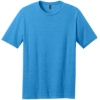 Custom District Perfect Blend CVC Tee. Heathered Bright Turquoise Blue
