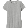 Custom District Womens Perfect Blend CVC Tee. Lt Hthr Grey
