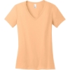 Custom District - Womens Perfect Weight V-Neck Tee. Apricot Orange