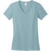 Custom District - Womens Perfect Weight V-Neck Tee. Blue Fog