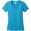 Custom District - Womens Perfect Weight V-Neck Tee. Bright Turqu