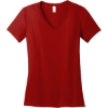 Custom District - Womens Perfect Weight V-Neck Tee. Classic Red