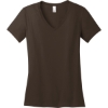 Custom District - Womens Perfect Weight V-Neck Tee. Espresso