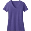 Custom District Womens Perfect Blend CVC V-Neck Tee. Heathered Lavender Purple