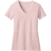 Custom District Womens Perfect Blend CVC V-Neck Tee. Heathered Lavender