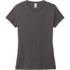 Custom District Womens Perfect Tri Tee. Heathered Charcoal Gray