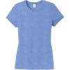 Custom District Womens Perfect Tri Tee. Maritime Blue Frost