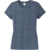 Custom District Womens Perfect Tri Tee. Navy Blue Frost