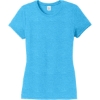 Custom District Womens Perfect Tri Tee. Turquoise Blue Frost