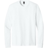 Custom District Perfect Tri Long Sleeve Tee . White