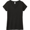 Custom District Womens Perfect Tri V-Neck Tee. Black