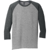 Custom District Perfect Tri 3/4-Sleeve Raglan. Black Frost/Gray Frost