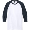 Custom District Perfect Tri 3/4-Sleeve Raglan. New Navy Blue/White