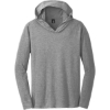 Custom District Perfect Tri Long Sleeve Hoodie. Grey Frost