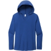Custom District Womens Perfect Tri Long Sleeve Hoodie. Deep Royal Blue