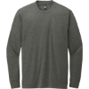 Custom District Perfect Blend CVC Long Sleeve Tee Heathered Charcoal Gray