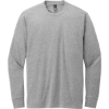 Custom District Perfect Blend CVC Long Sleeve Tee Light Heather Gray