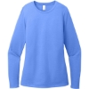 Custom District Womens Perfect Blend CVC Long Sleeve Tee Heathered Royal Blue