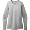 Custom District Womens Perfect Blend CVC Long Sleeve Tee Light Heather Gray