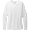 Custom District Womens Perfect Blend CVC Long Sleeve Tee White