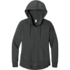 Custom District Womens Perfect Weight Fleece Drop Shoulder Full-Zip Hoodie Charcoal Gray