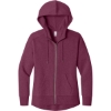 Custom District Womens Perfect Weight Fleece Drop Shoulder Full-Zip Hoodie He Loganberry